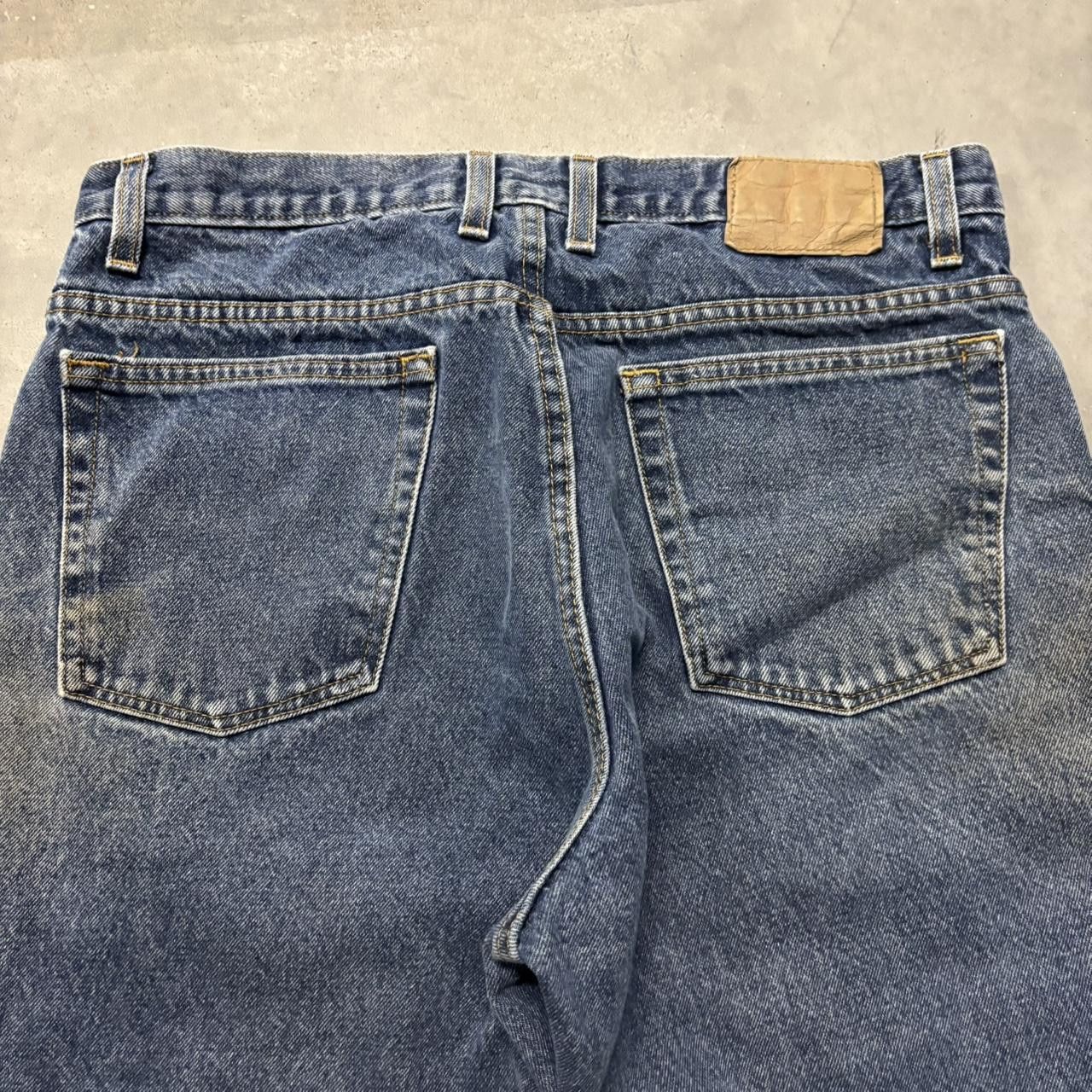 Japanese Brand × Vintage Crazy Vintage Y2K/2000s Grunge Faded Dark Wash Workwear Style Denim Jeans! Size US 34 / EU 50 - 7 Thumbnail
