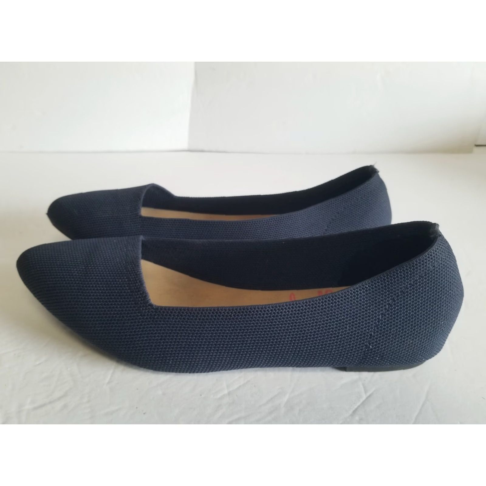 Vintage Jellypop Loafers Women's Size 8 Navy Blue Textile Pointed Toe Block Heel 1-1.9 in Size US 8 / IT 38 - 5 Thumbnail