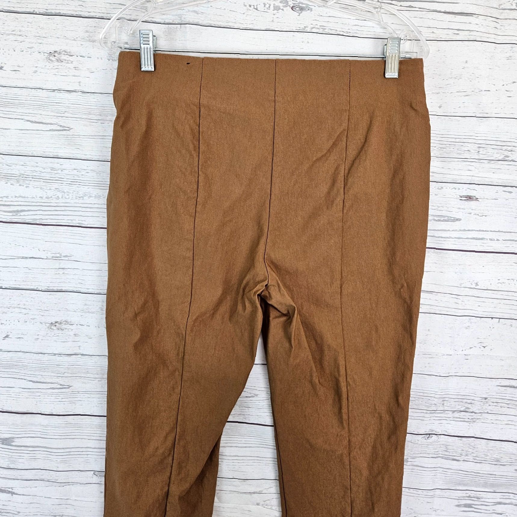 Vintage VINTAGE Ultra Slimming by Chico's Womens Ankle Pants Sz 6 Brown Pull On Mid Rise? Size 28" / US 6 / IT 42 - 4 Thumbnail