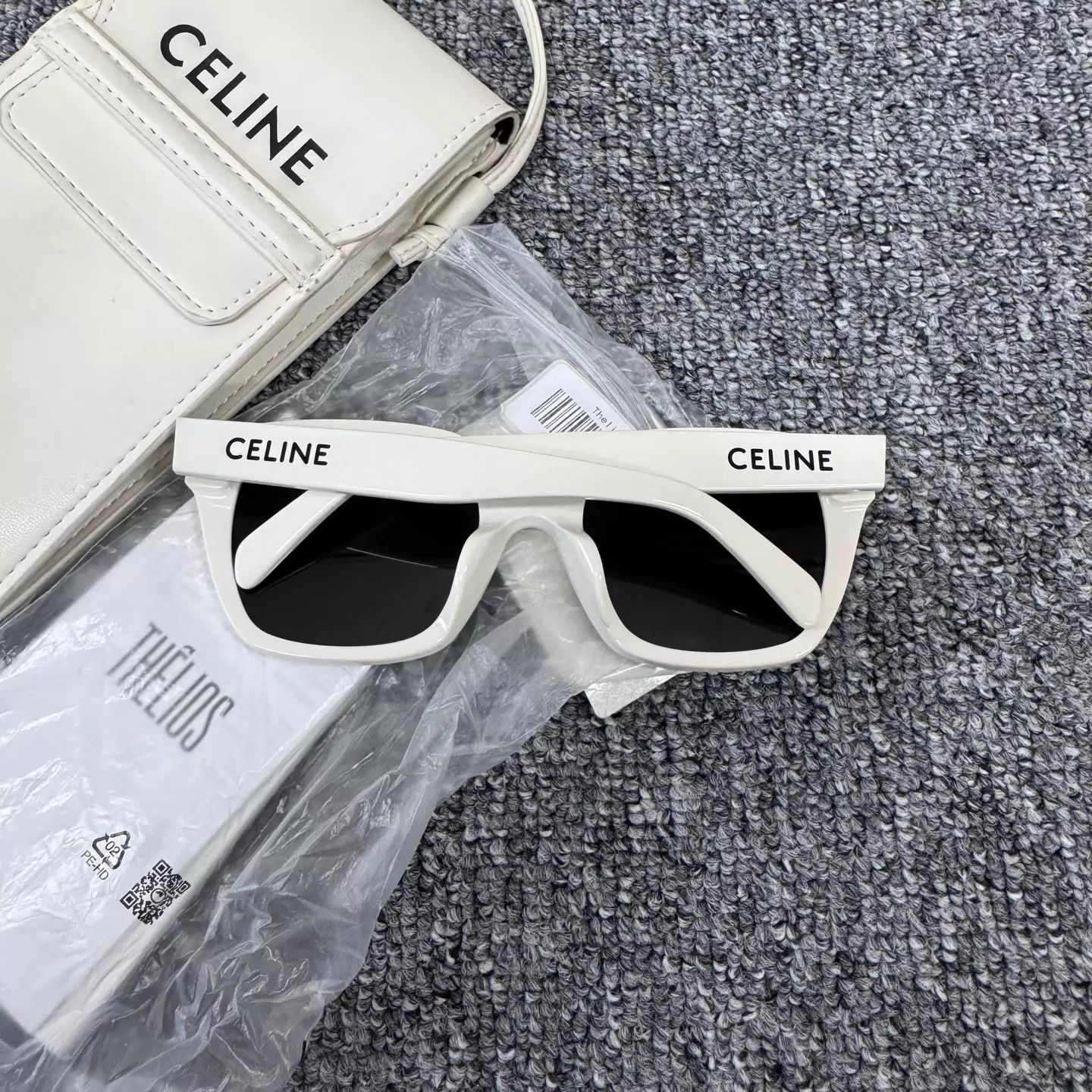 Celine Celine White Logo Sunglasses Size ONE SIZE - 3 Thumbnail