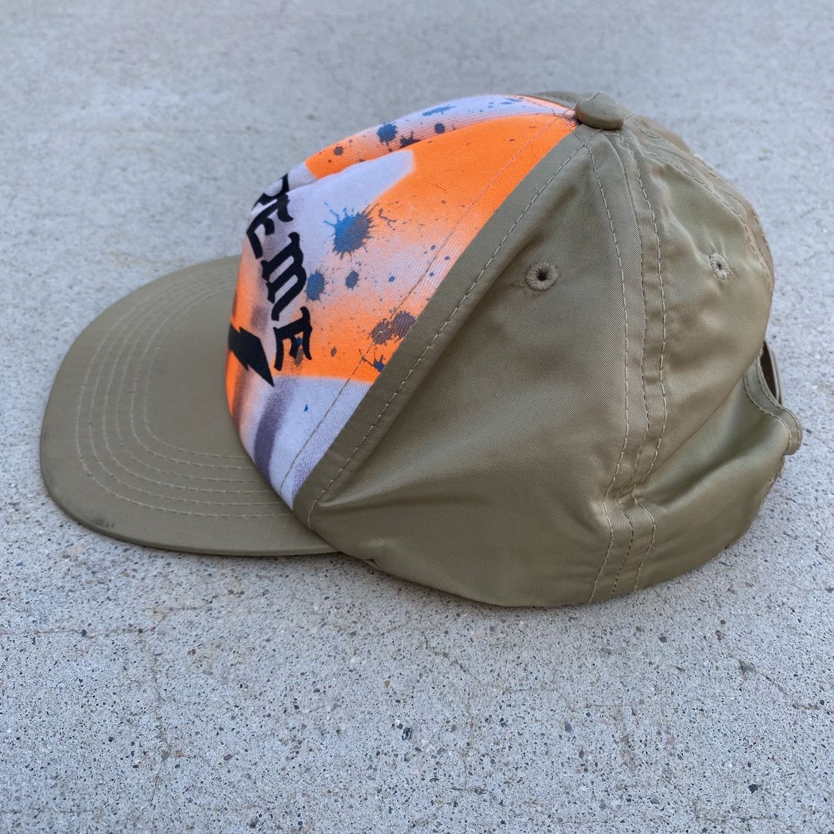 Supreme Vintage Supreme Rammellzee Satin Hat Beige Tan Snapback 2005 Size ONE SIZE - 4 Thumbnail