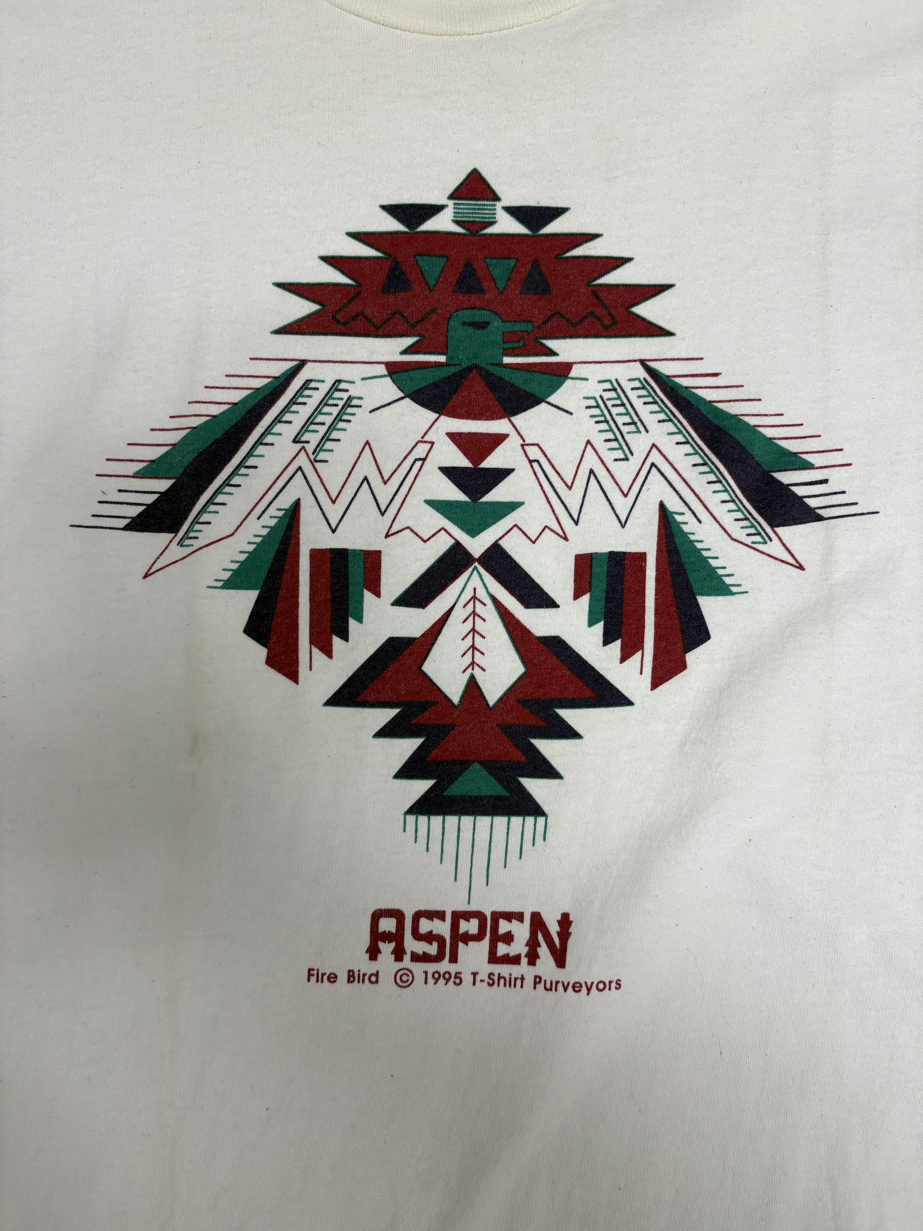 Vintage Aspen Fire Bird Vintage White Tourist T-Shirt Tee Size US L / EU 52-54 / 3 - 2 Thumbnail