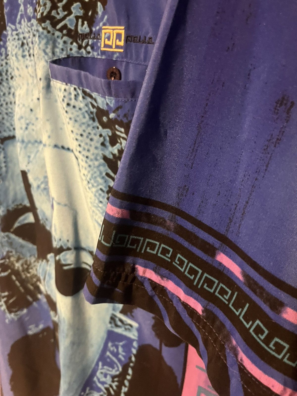 Pelle Pelle 90’s Marc Buchanan Pelle Pelle African Art Graphic Button Up Size US XL / EU 56 / 4 - 6 Thumbnail