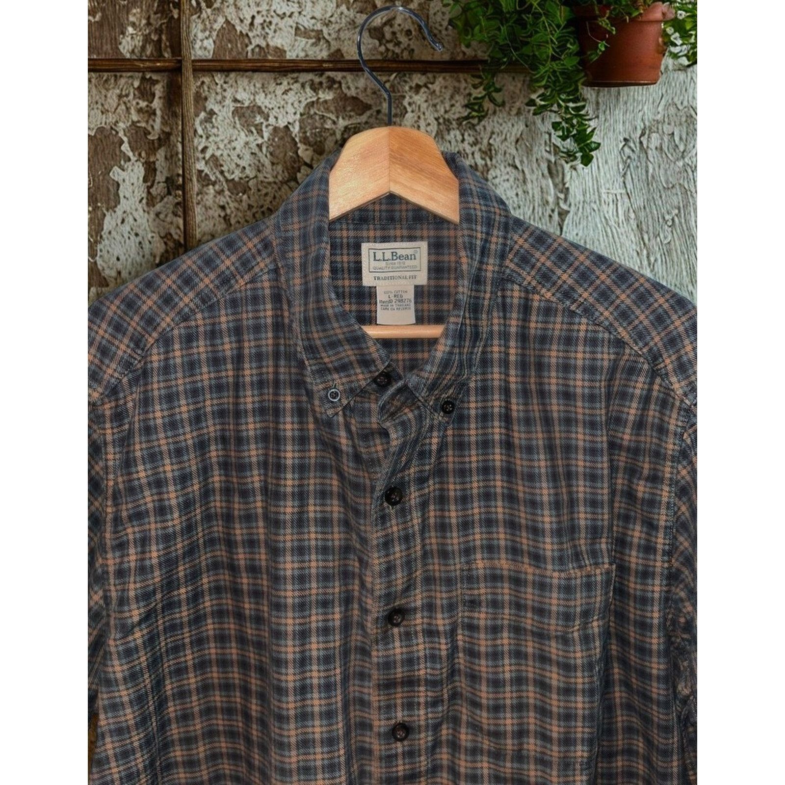 L.L. Bean LL Bean Sz. Large Plaid Houndstooth Button Down Shirt Size US L / EU 52-54 / 3 - 2 Thumbnail