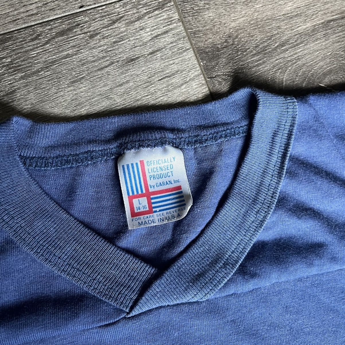 NFL Vintage 1980s NFL NY New York Giants Helmet Garan Jersey Tee Size L / US 10 / IT 46 - 5 Thumbnail