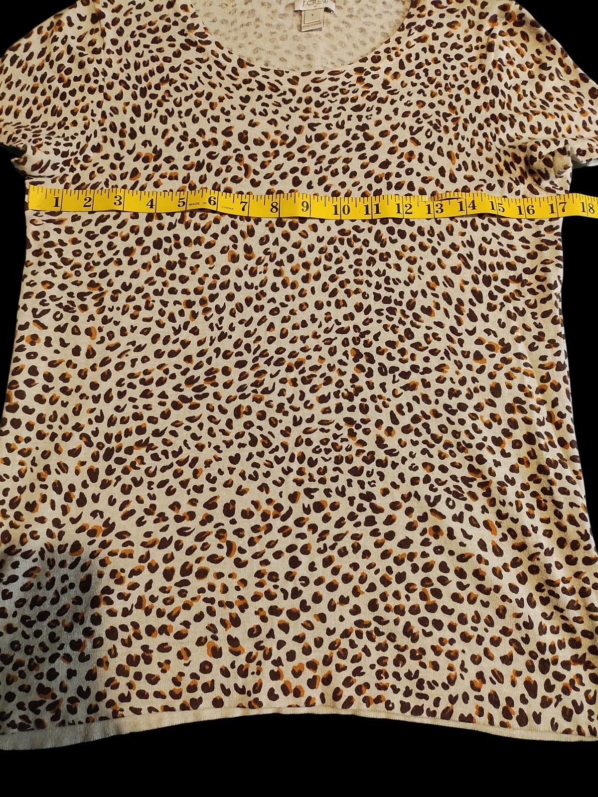 J.Crew J Crew - Leopard Print Short Sleeve Women's Top Size S / US 4 / IT 40 - 6 Thumbnail