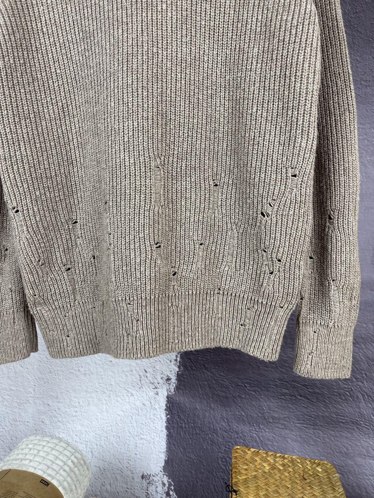 Allsaints Allsaints Ivann Crew sweater distressed oversized fit knit Size US S / EU 44-46 / 1 - 10 Thumbnail