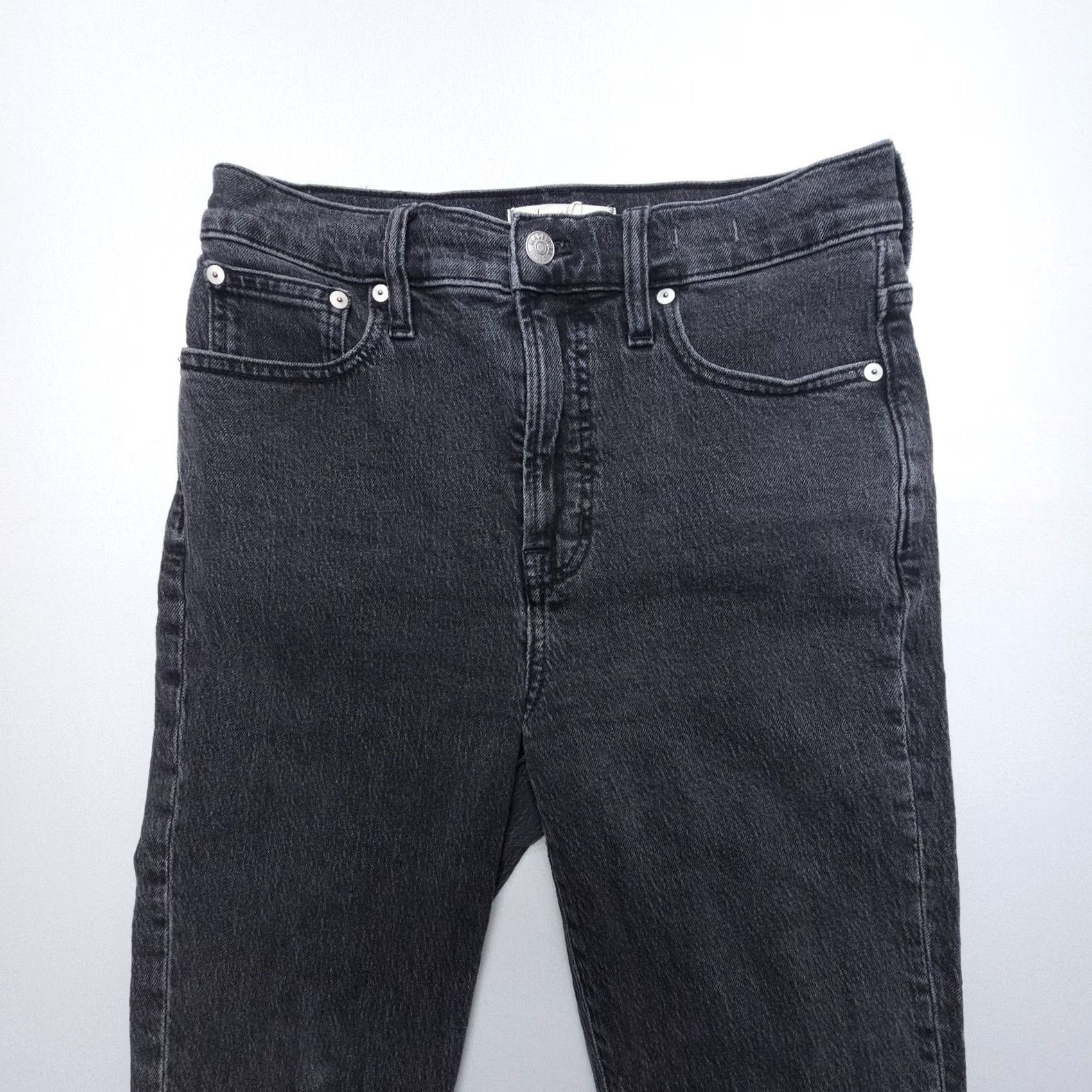 Madewell Madewell Jeans Women 26 Black Denim 5-Pocket Stretch Straight Vintage? No (Vintage: No) High Rise 29 Inseam Size 26" / US 2 / IT 38 - 4 Thumbnail