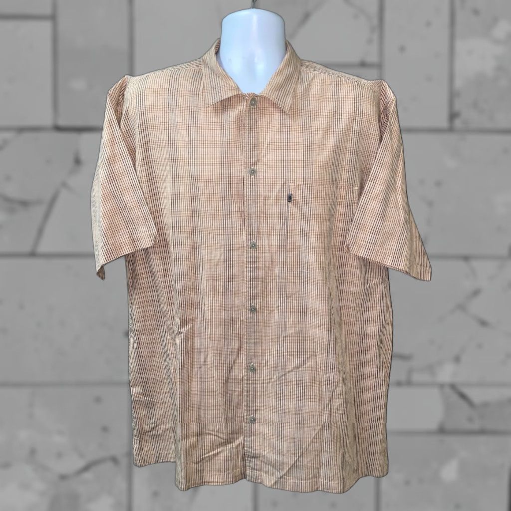 The North Face The North Face Short Sleeve Button-Up Shirt Mens XL Beige Cotton Check Vintage No (adjusted to original constraints) Size US XL / EU 56 / 4 - 1 Thumbnail
