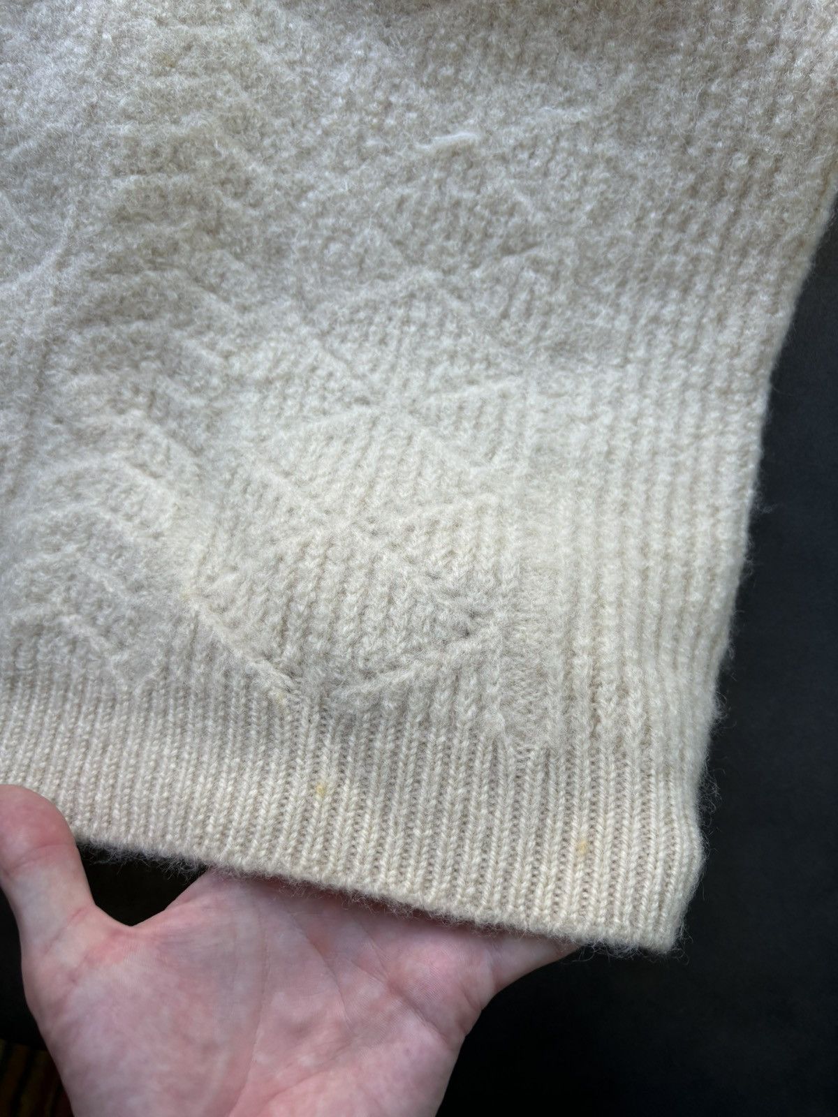 Marks & Spencer × Vintage 1960s Wool Sweater Vintage St. Michaels Fisherman CableKnit Size US XS / EU 42 / 0 - 9 Thumbnail