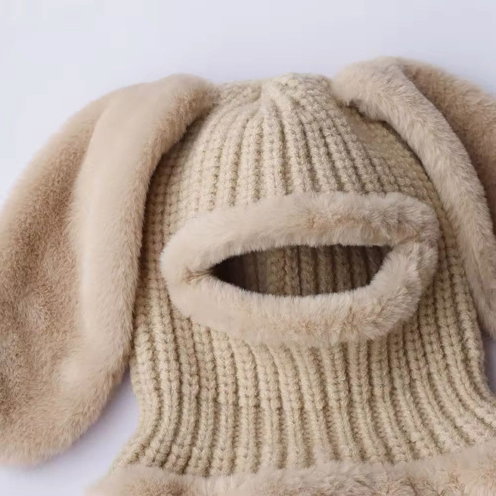 Japanese Brand Soft Plush Long Earflaps Knitted Beanie Hat Size ONE SIZE - 6 Thumbnail
