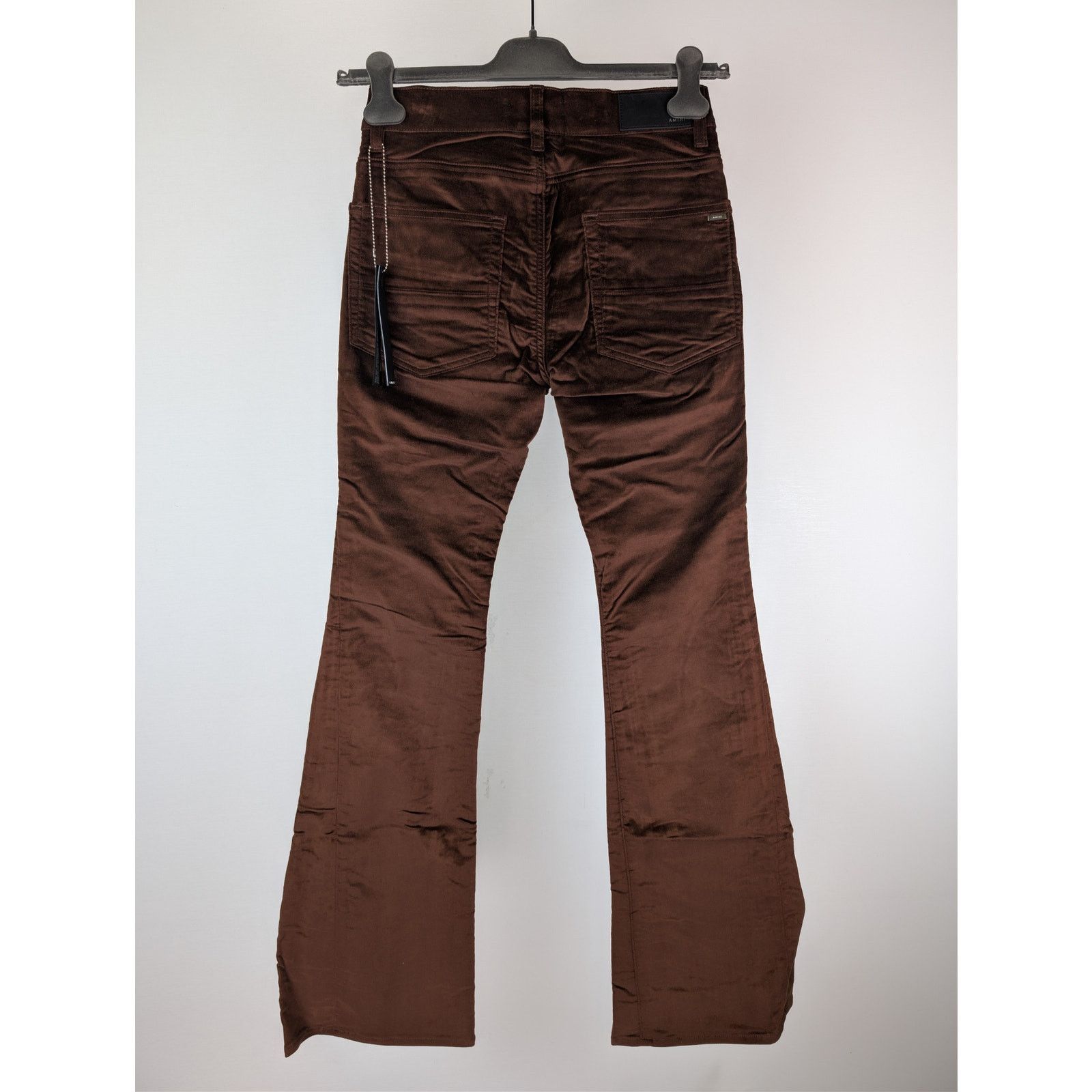 Amiri o1rshd1 Velour Flare Stack Pants in Chocolate Size US 30 / EU 46 - 16 Thumbnail