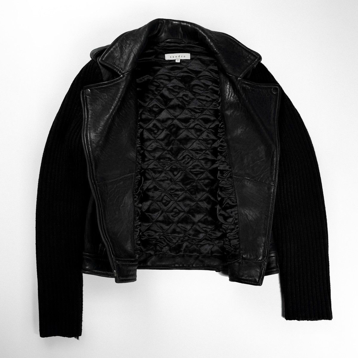 Sandro Sandro Paris Leather Biker Jacket Vintage Size M / US 6-8 / IT 42-44 - 5 Thumbnail