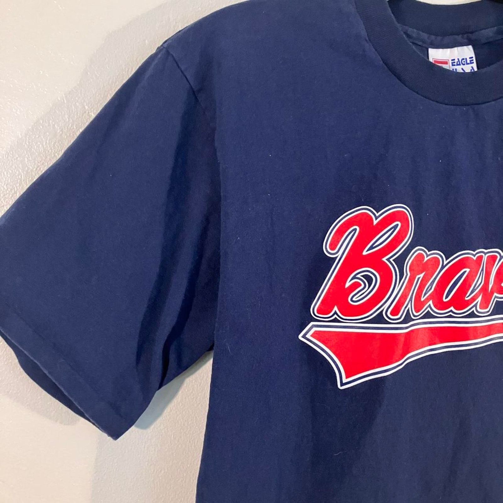 MLB × Vintage Vintage 90s Mississippi Braves Graphic Tee Navy Blue Size US L / EU 52-54 / 3 - 2 Thumbnail