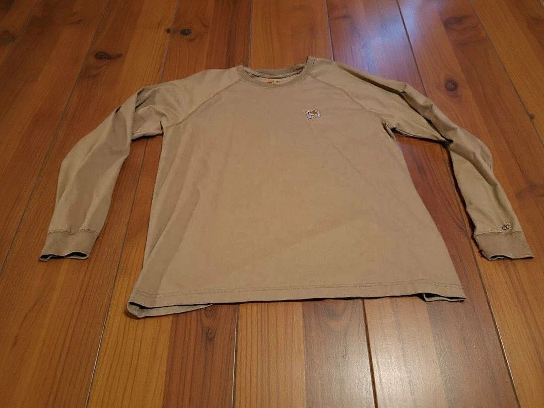 Carhartt Carhartt Men Long Sleeve Shirt Tan Brown Heavyweight Work Size US L / EU 52-54 / 3 - 4 Thumbnail