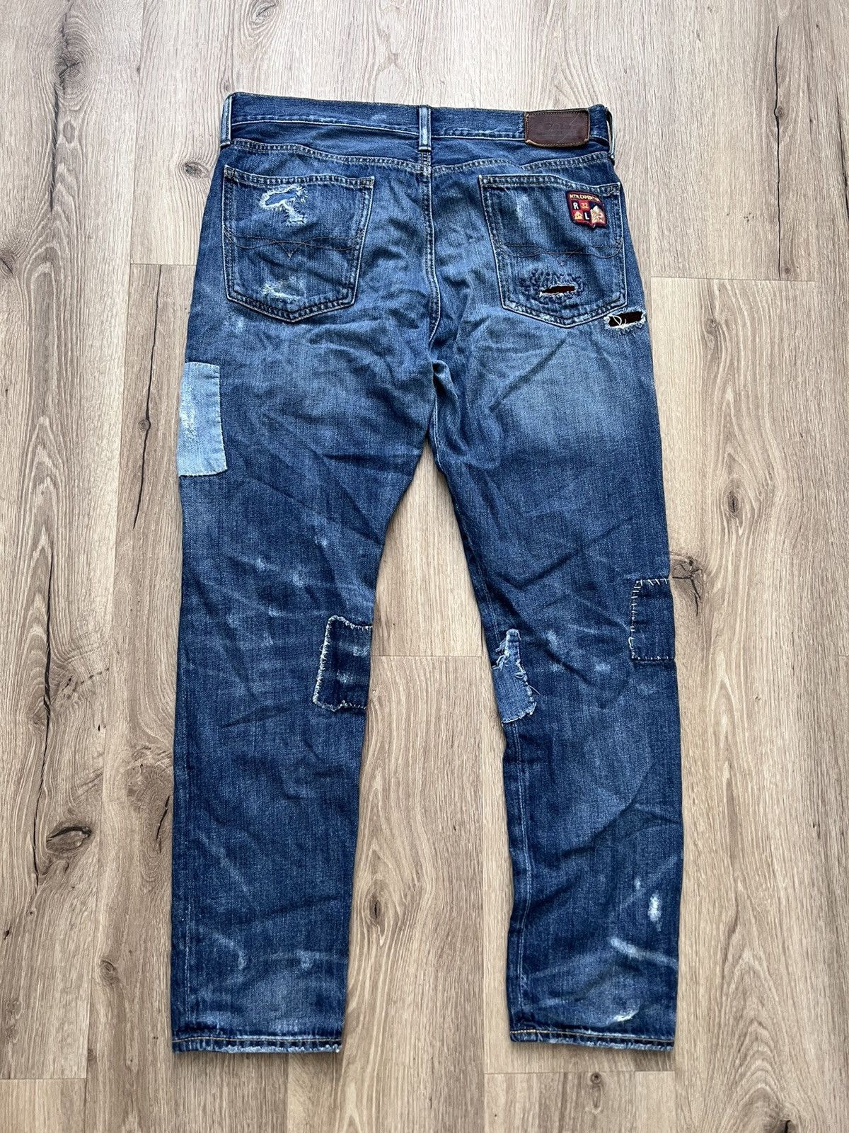 Polo Ralph Lauren Astor Slim Boyfriend Denim Patchwork Pants