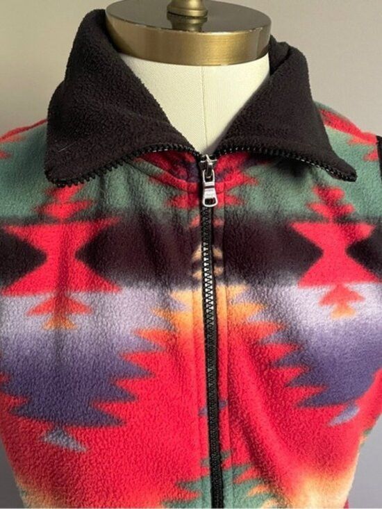 Chaps Ralph Lauren Chaps Ralph Lauren Aztec Southwestern Fleece Vest - Large Size L / US 10 / IT 46 - 3 Thumbnail
