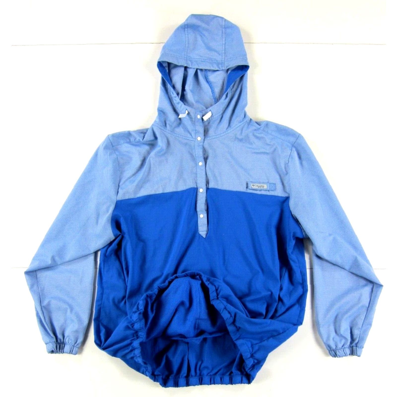 Vintage Columbia Blue Lightweight Zip Pocket Windbreaker Pullover Jacket 1X Women Windbreaker Jacket Columia (adjusted?) Size XL / US 12-14 / IT 48-50 - 5 Thumbnail
