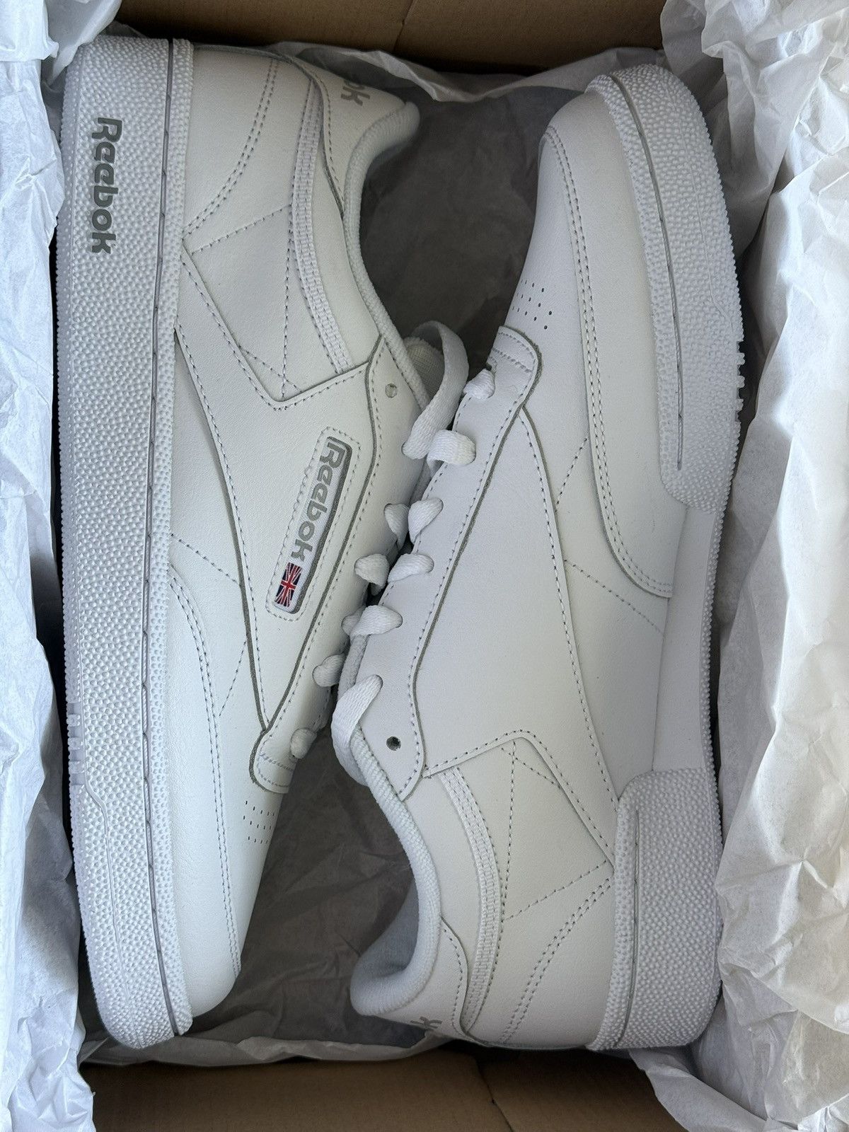 Reebok Reebok Club C 85 Int-White/Sheer Grey Tennis Daily Sneaker Size US 8.5 / IT 38.5 - 5 Thumbnail