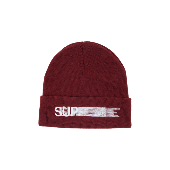 Supreme Supreme Motion Logo Beanie Burgundy | Grailed