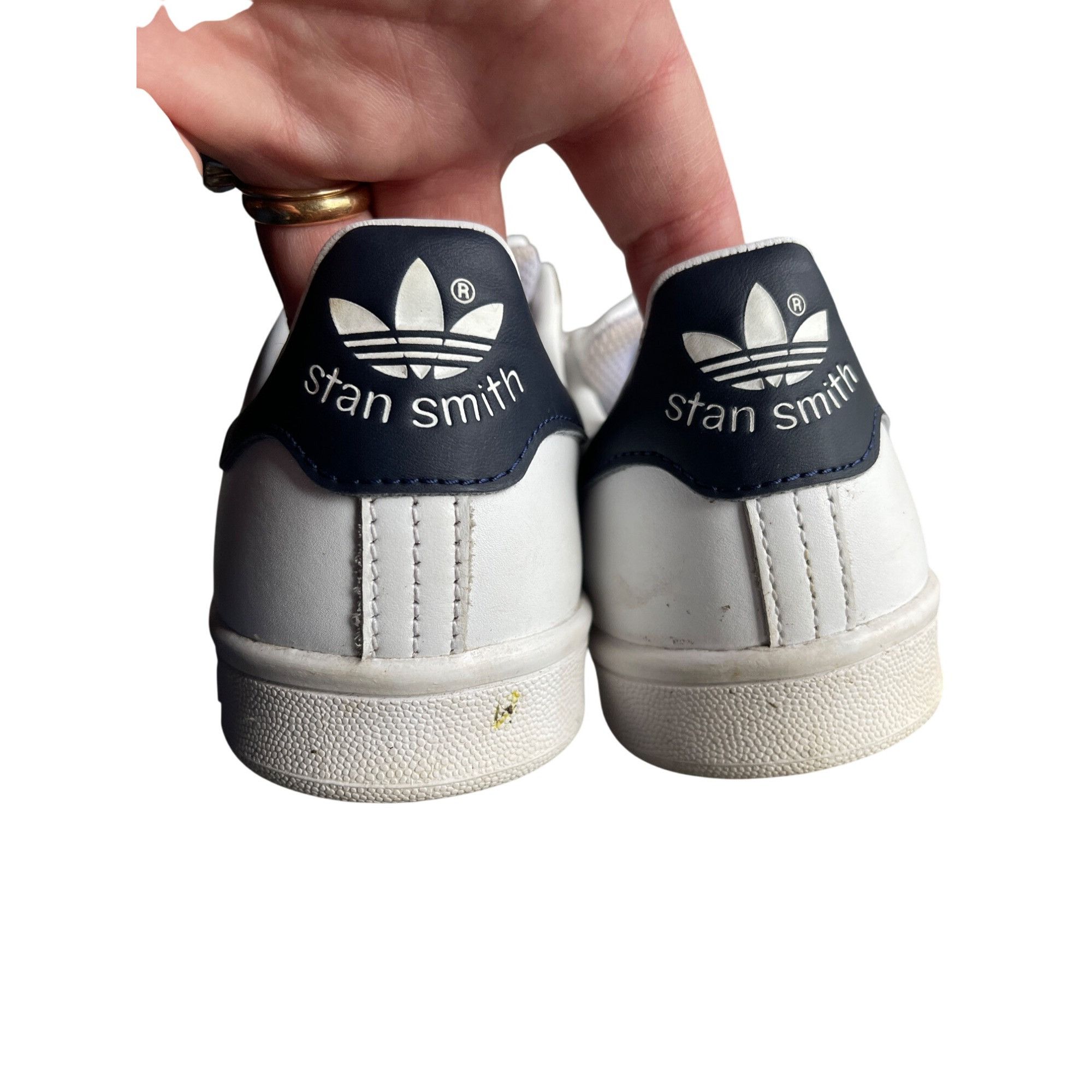 Adidas Adidas Stan Smith Originals White Dark Blue Sneakers Mens 4 Size US 5.5 / IT 35.5 - 2 Thumbnail