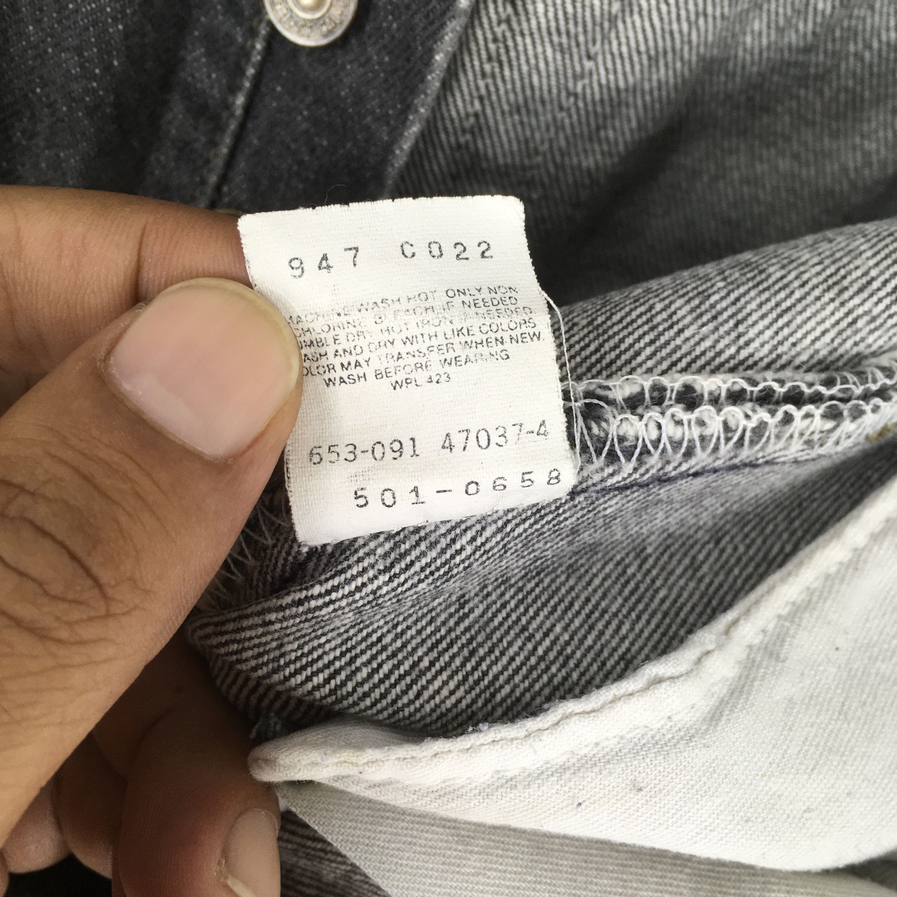 Levi's Size 29x30 Vintage 90s Levi's 501 Faded Black Jeans S277 Size US 29 - 13 Thumbnail