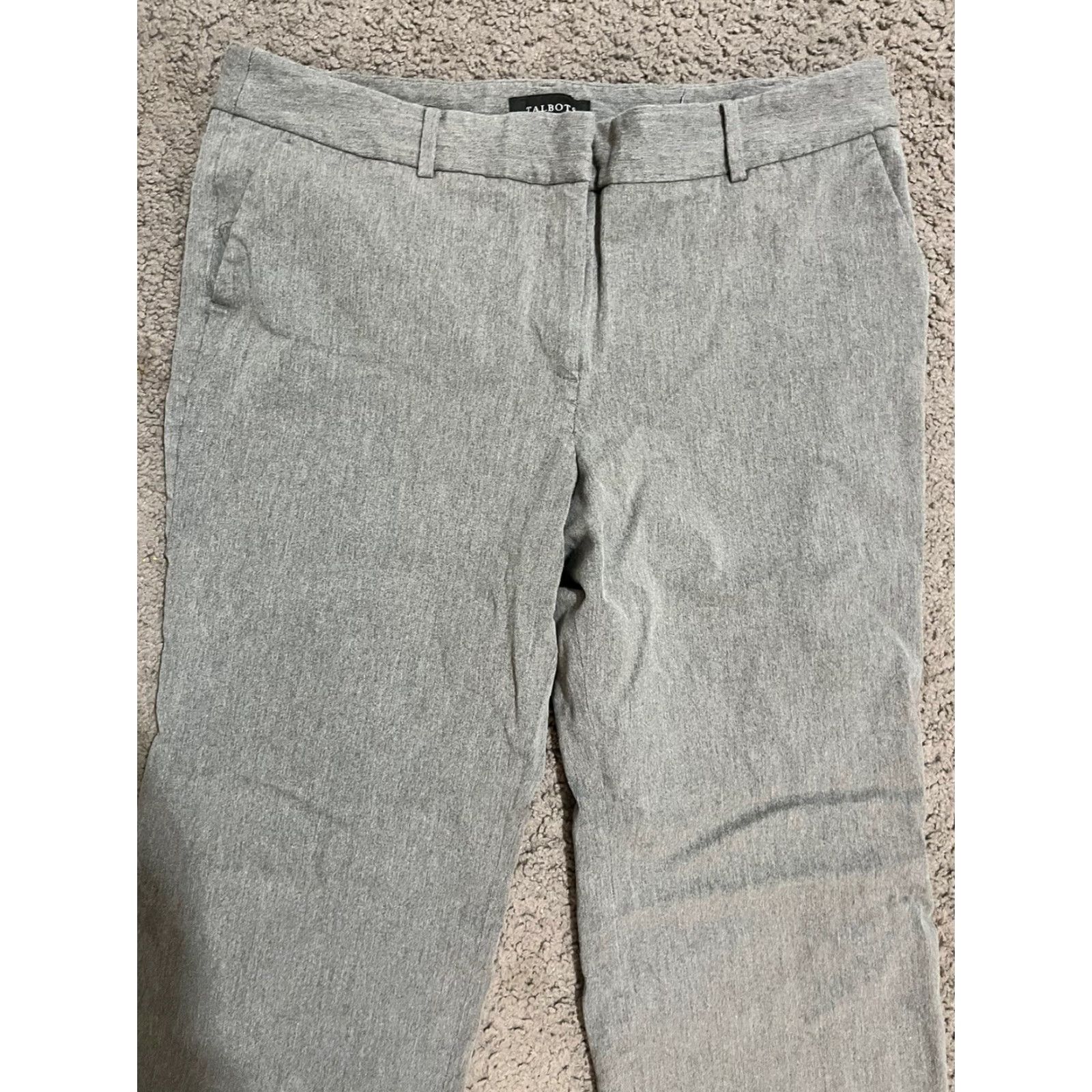 Talbots VINTAGE Talbots The Weekend Chino Pants 16P Gray Cropped Hemmed Flat Front Pants Womens Petite 21in Inseam Size 38" / US 16 / IT 52 - 2 Thumbnail