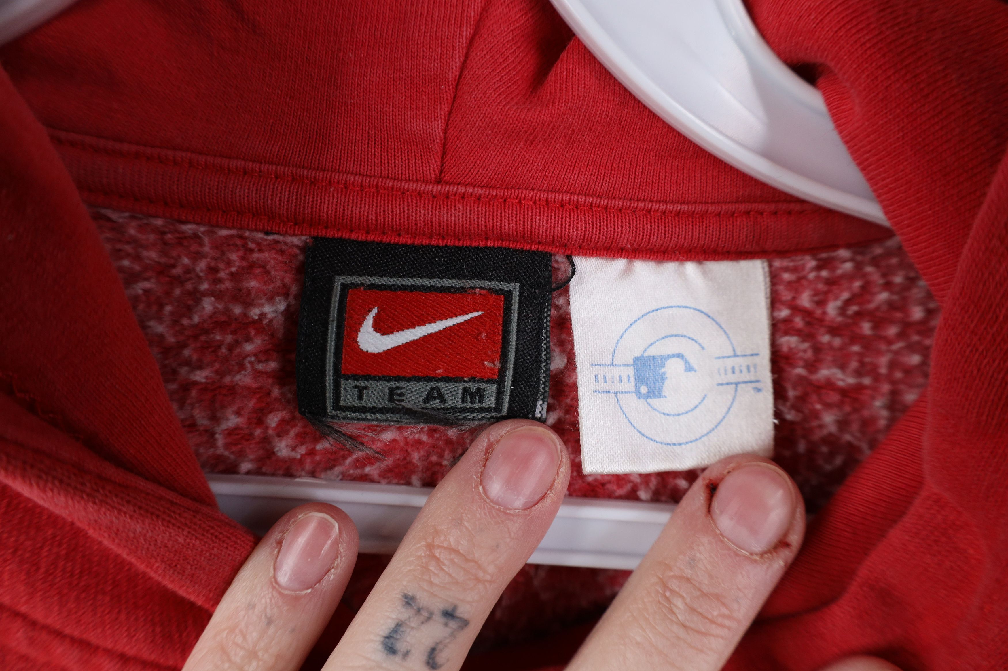 Nike Vintage Nike Swoosh Boston Red Sox Baseball Hoodie Red Size S / US 4 / IT 40 - 11 Thumbnail