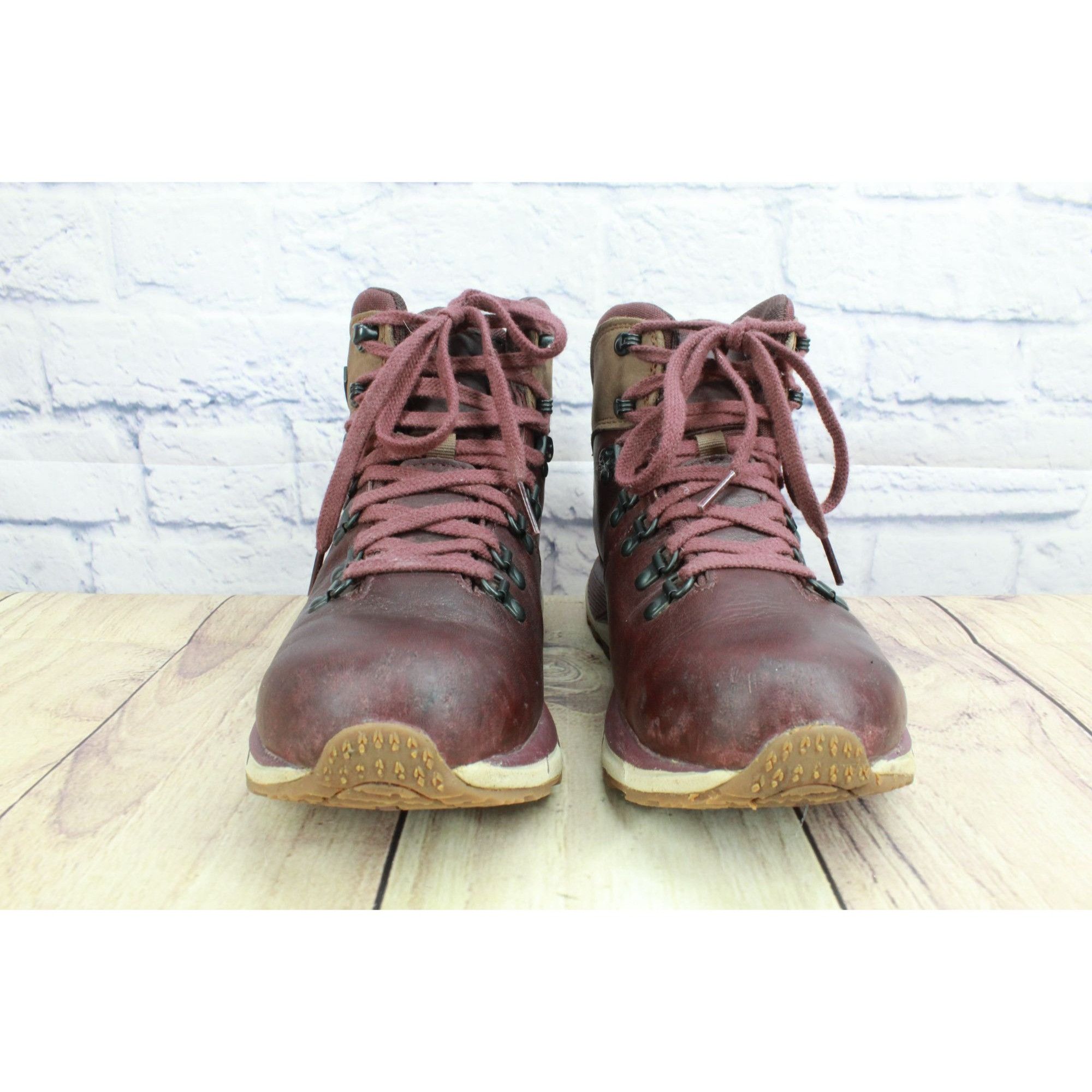 L.L. Bean × Leather LL Bean Alpine Burgundy Leather Waterproof Hiking Boots Size US 9.5 / IT 39.5 - 5 Thumbnail