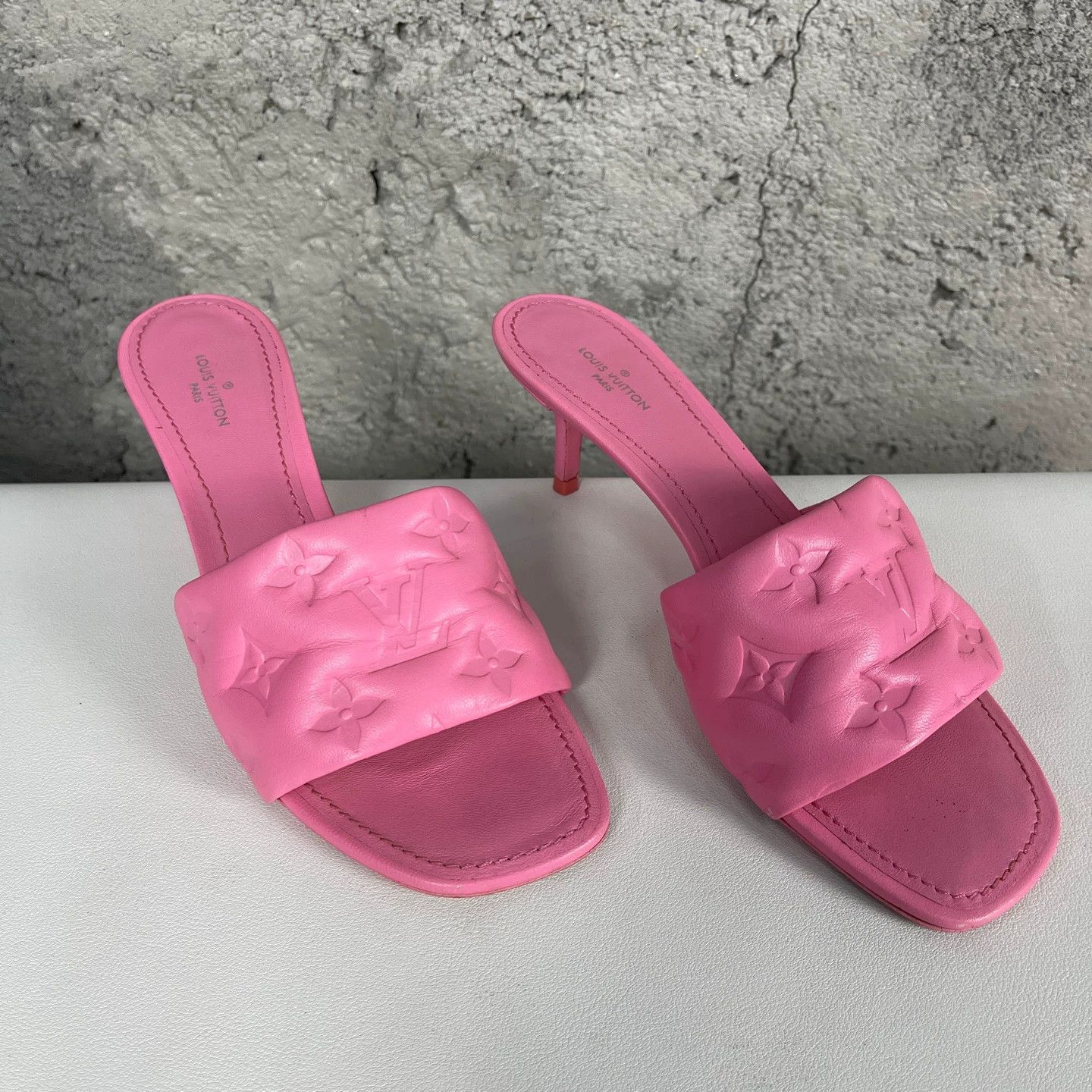 Louis Vuitton LV High Heel Sandals Women's 37 98 New Size US 6.5 / IT 36.5 - 1 Thumbnail