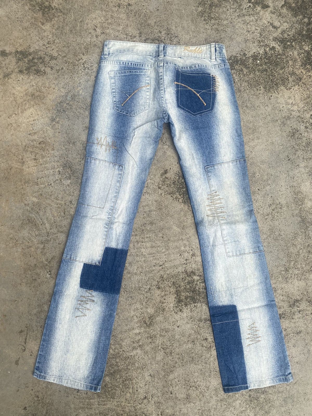 If Six Was Nine × Japanese Brand Flare Jeans Ruble Patchwork Bootcut Size US 29 - 15 Thumbnail