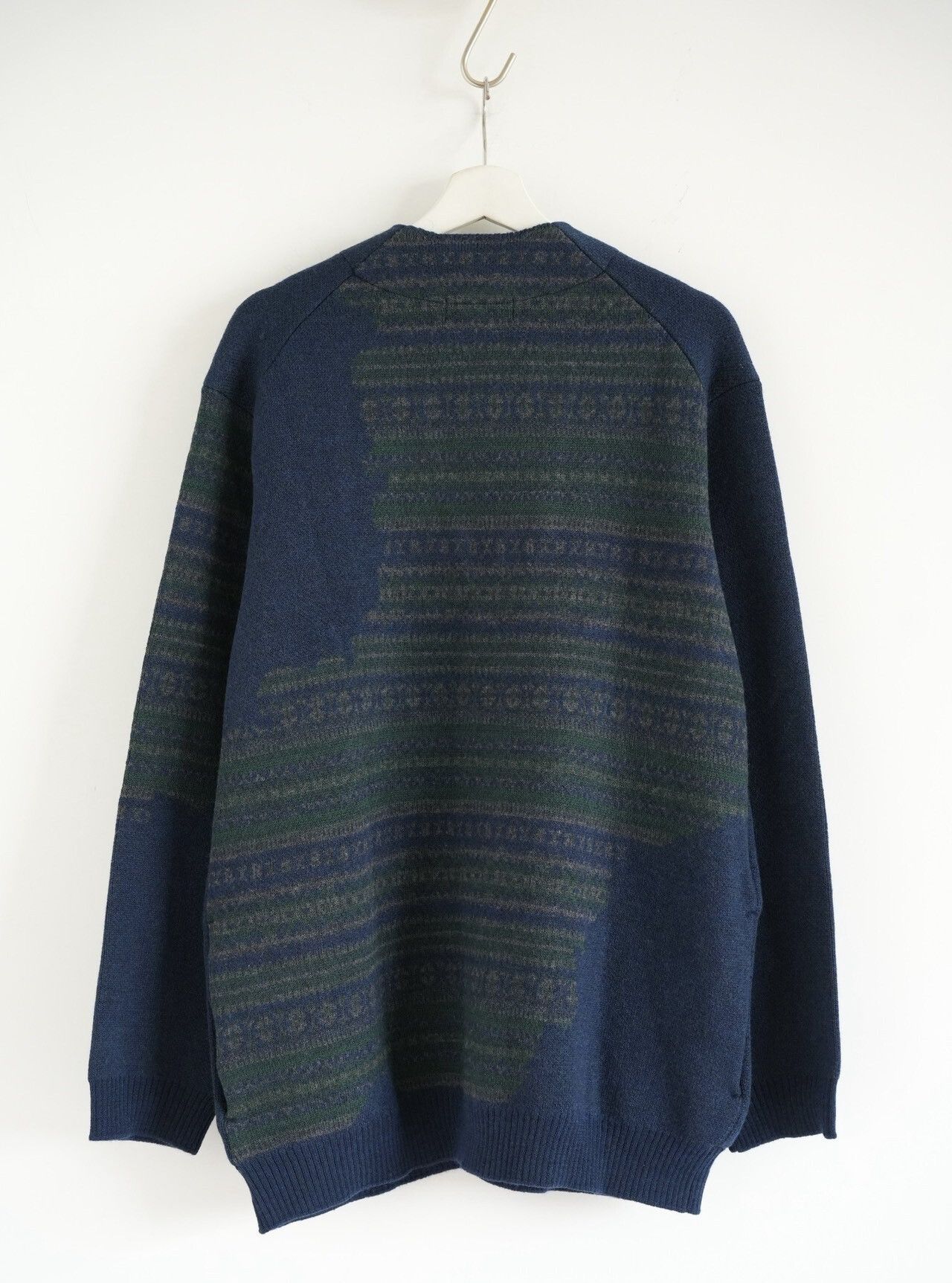 Yohji Yamamoto Yohji Yamamoto 24AW Blue-Green Striped Knit Cardigan Size US L / EU 52-54 / 3 - 2 Thumbnail