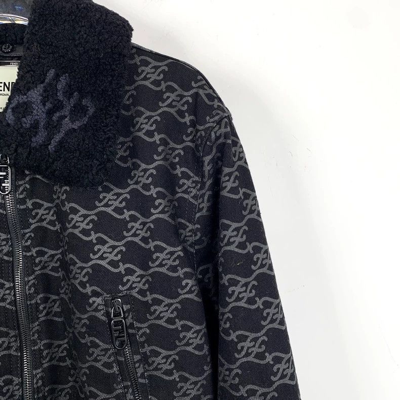 Fendi Fendi Black Logo ZipUp Jacket Size US S / EU 44-46 / 1 - 3 Thumbnail