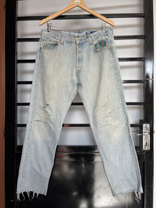 Levi's Distressed Custom Repairs Levis 501 by Atiliers & Repairs | Grailed