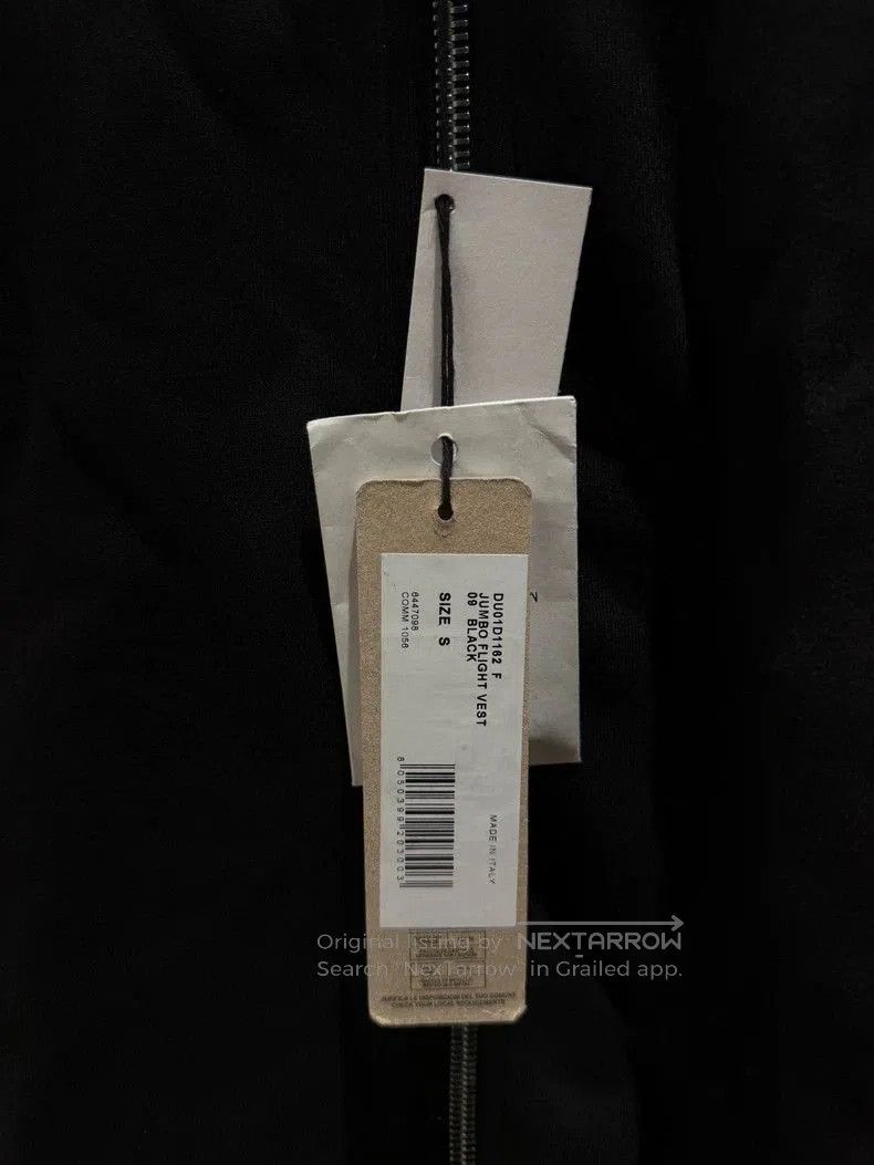 Rick Owens Drkshdw Rick Owens DRKSHDW Black Zip Vest. Size US S / EU 44-46 / 1 - 5 Thumbnail