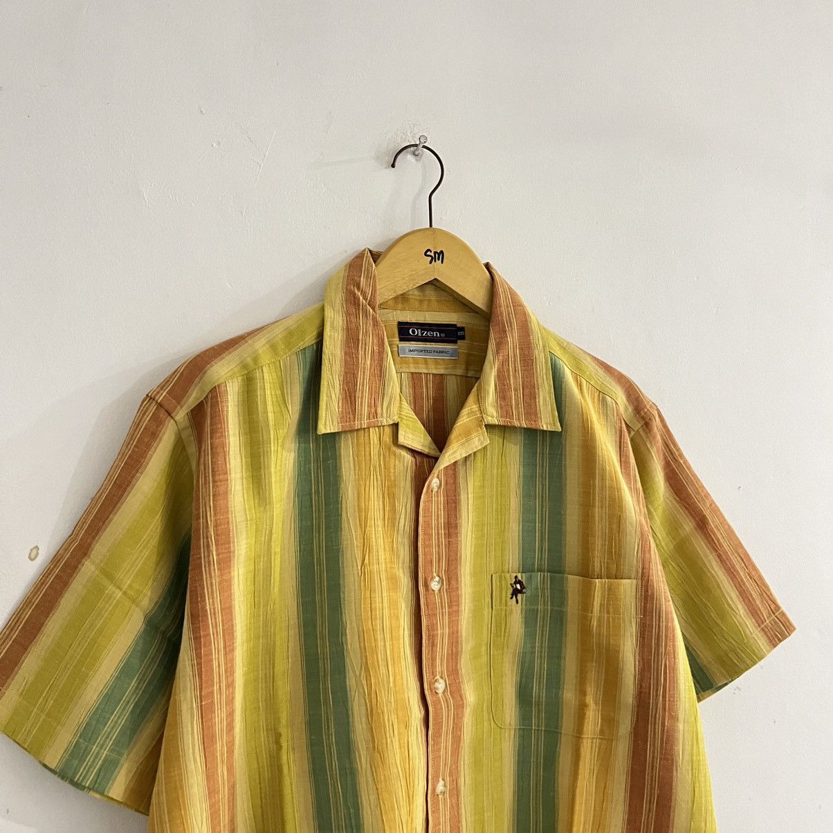 Issey Miyake Olzen - Striped Gradation Camp Collar Shirt Size US L / EU 52-54 / 3 - 3 Thumbnail