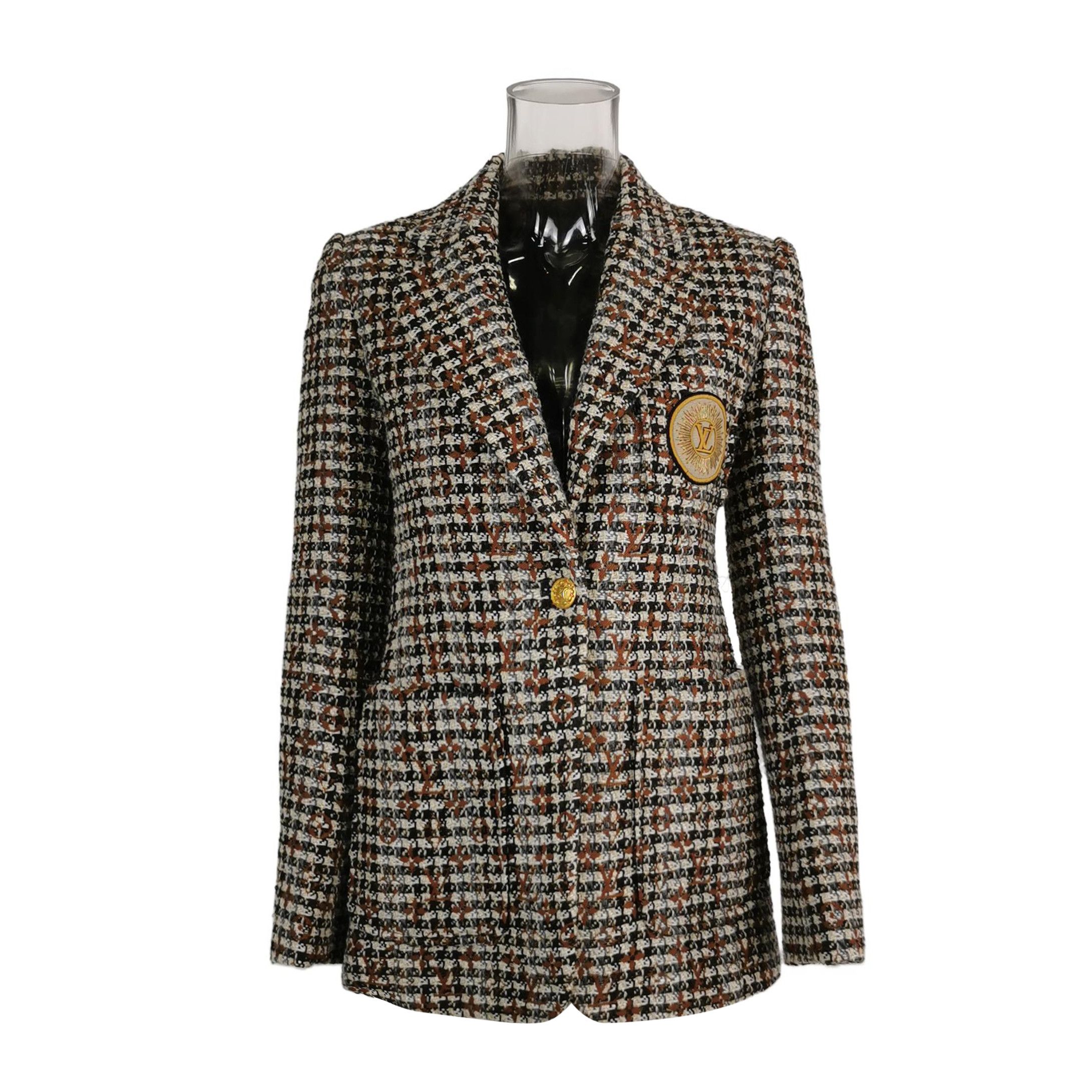 Louis Vuitton Louis Vuitton Checkered Logo Patch Blazer Size 34 Size XS / US 0-2 / IT 36-38 - 1 Thumbnail