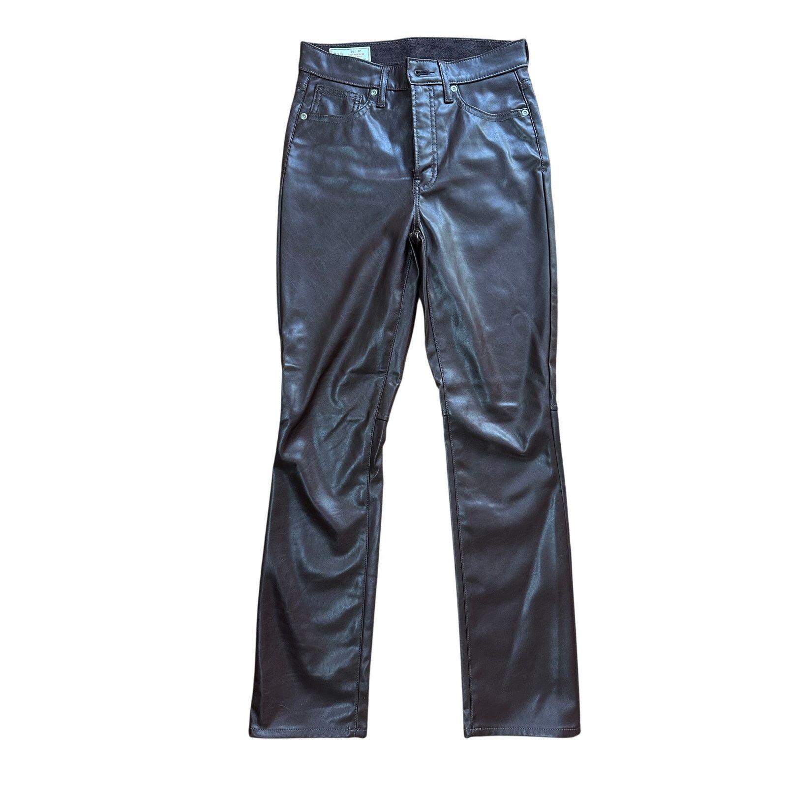 Gap Gap women's vegan leather vintage slim high rise size 0 Size 25" / US 0 / IT 36 - 1 Thumbnail