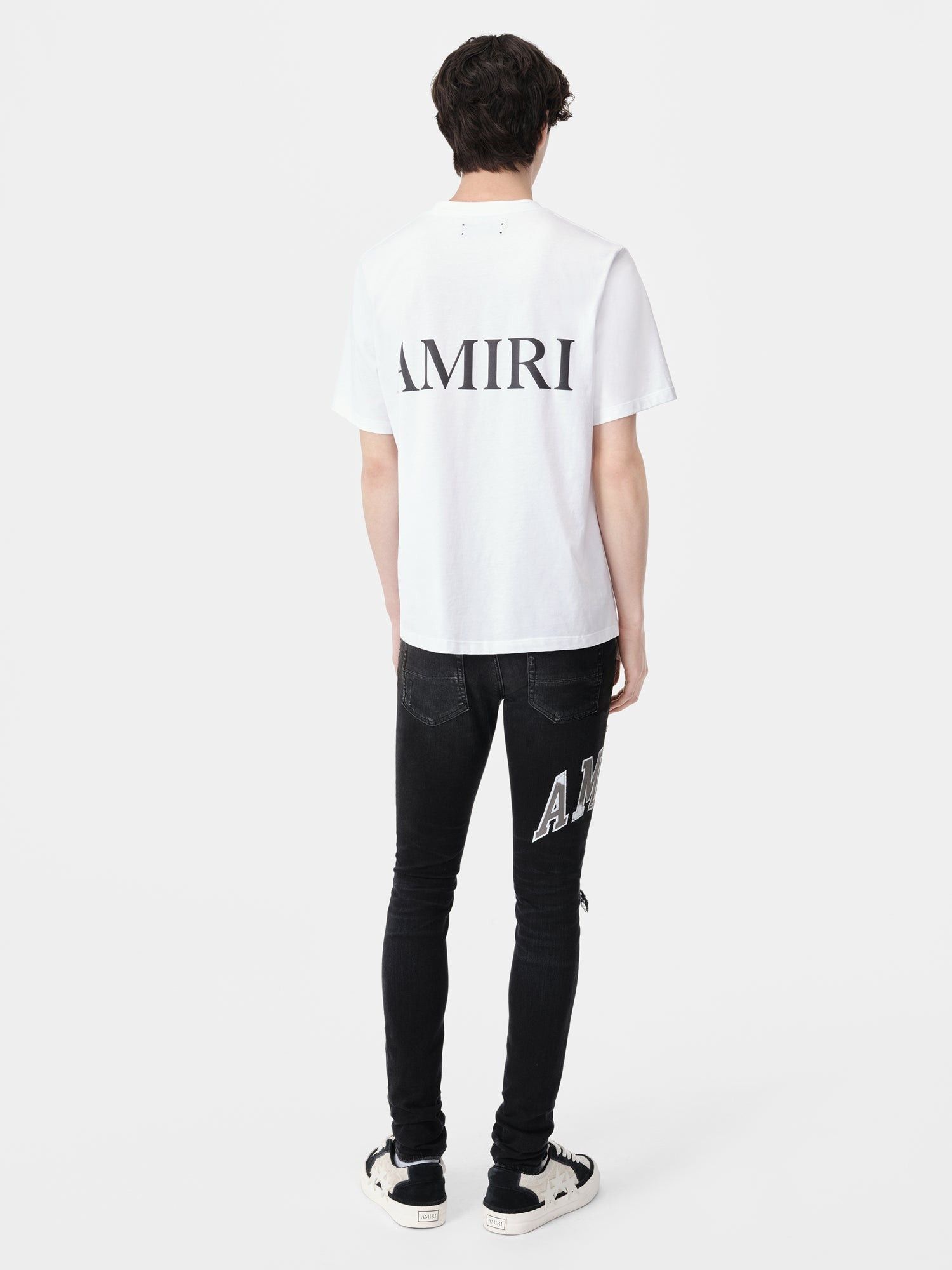 Amiri oc11z0825 Varsity Logo Repair Jeans in Black Size US 38 / EU 54 - 5 Thumbnail