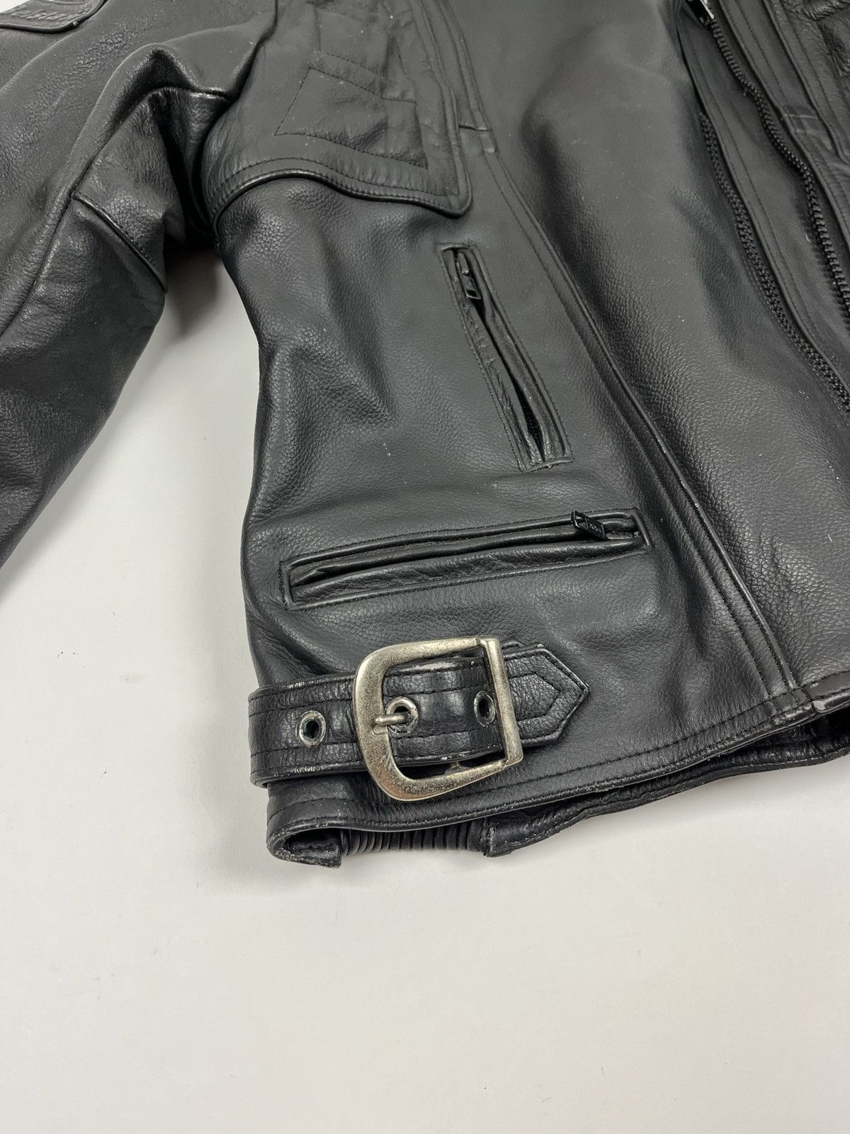 Belstaff × Vintage Rare🔥Vintage 90s Belstaff Leather Biker/Racing Jacket Size US S / EU 44-46 / 1 - 6 Thumbnail