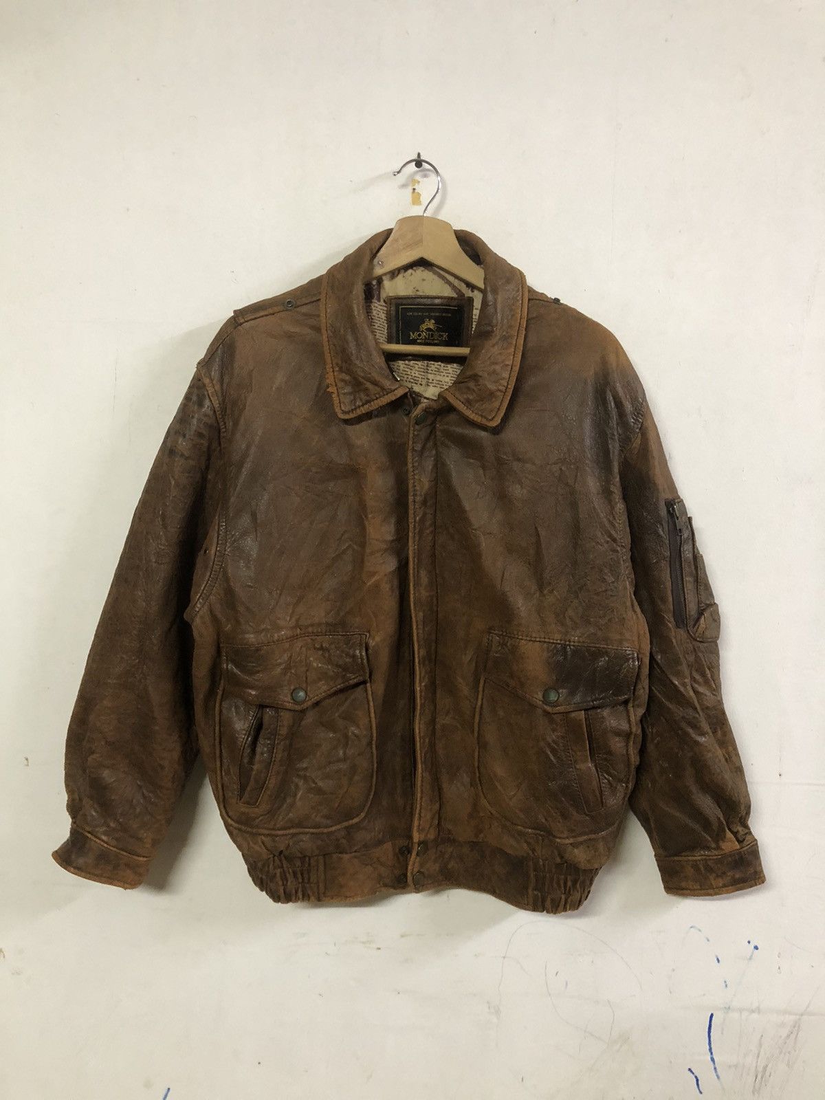 Japanese Brand × Vintage Vintage Mondick Leather Jacket Zipper Size US M / EU 48-50 / 2 - 1 Thumbnail
