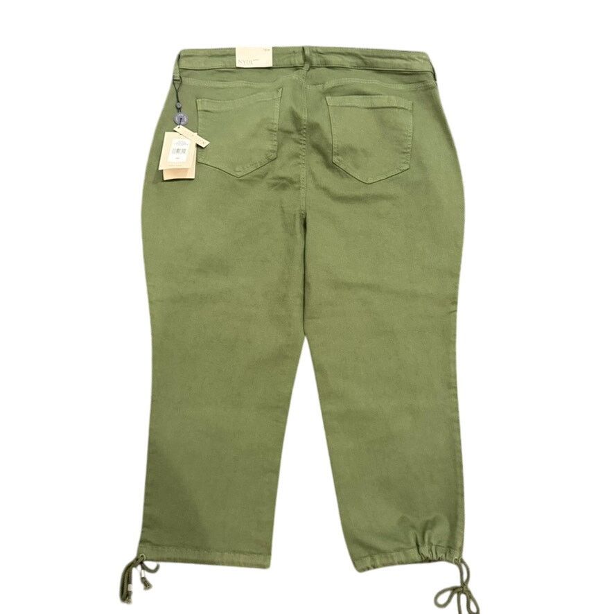 NYDJ NYDJ Capri Jeans with Drawcord Hem in Olive, Size 18W Size 40" / US 18 - 5 Thumbnail