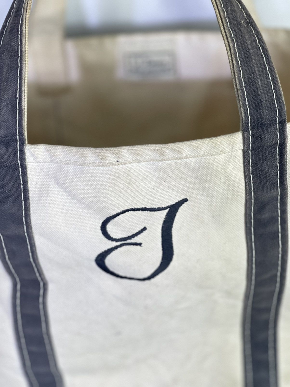 L.L. Bean Vintage 80s LL Bean Tote Bag Embroidery Medium Size ONE SIZE - 4 Thumbnail