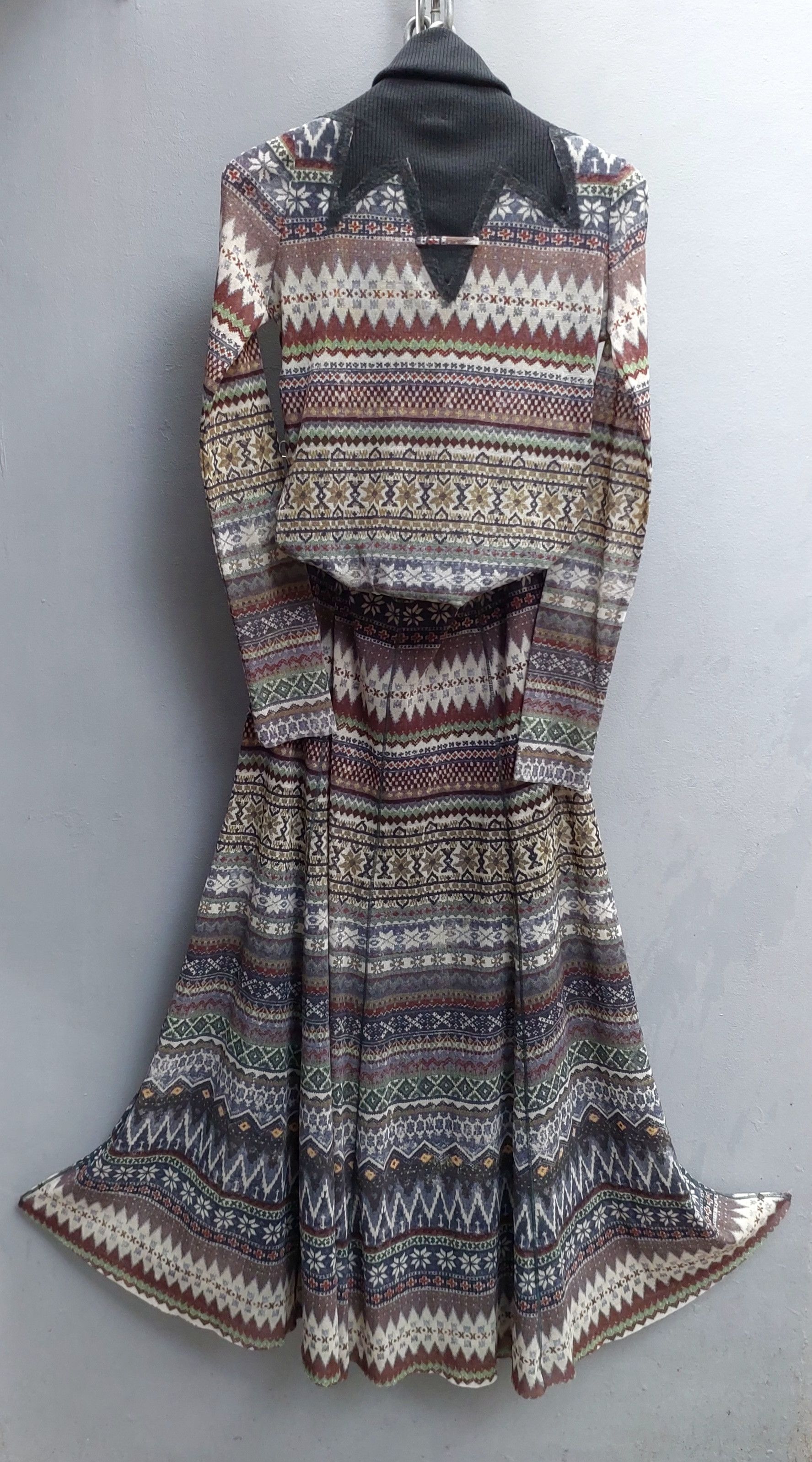 Jean Paul Gaultier Jean Paul Gaultier Tribal Print Mesh Top and Skirt Set Size XL / US 12-14 / IT 48-50 - 4 Thumbnail