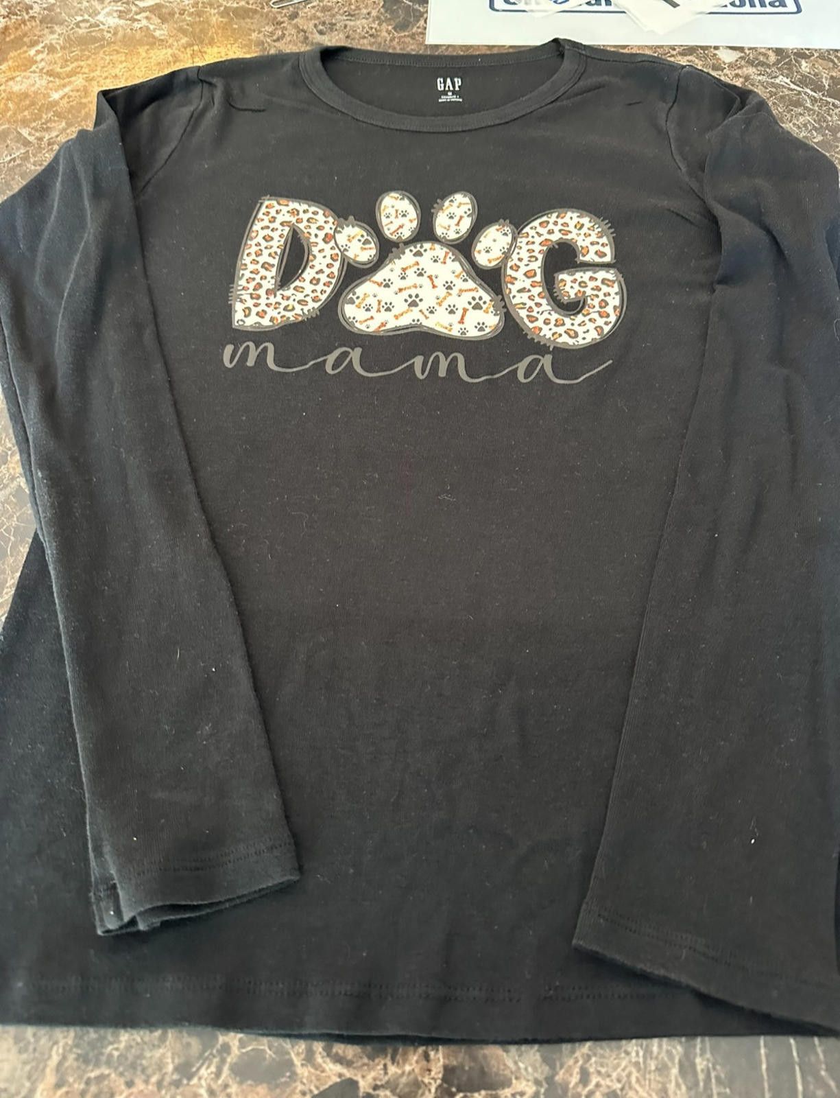 The Unbranded Brand Dog Mama Shirt – Black Long Sleeve, Leopard Graphic M Size M / US 6-8 / IT 42-44 - 3 Thumbnail