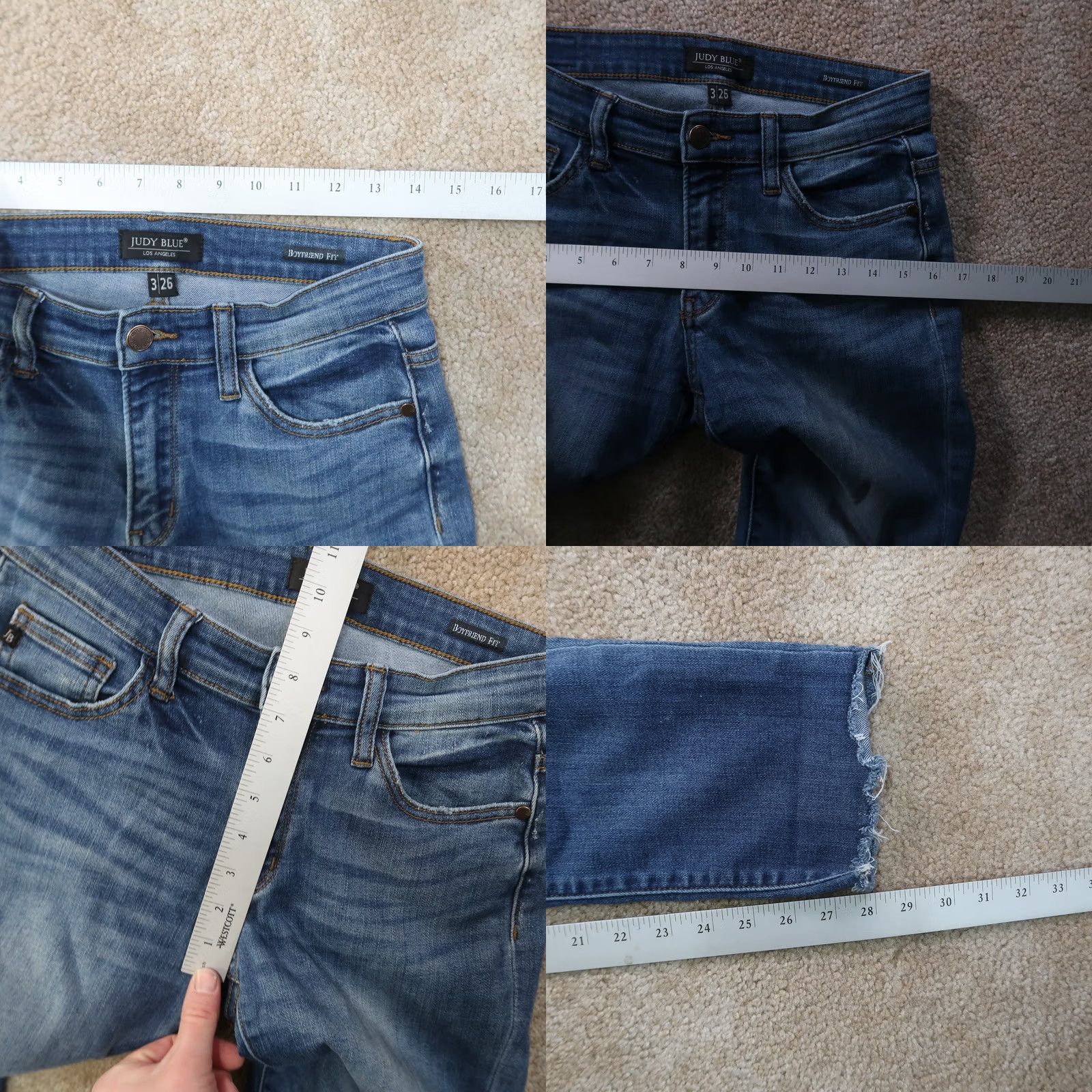 Denime VINTAGE Judy Blue Boyfriend Jeans Women's 3/26 Blue Stretch Denim Jeans Size 26" / US 2 / IT 38 - 8 Thumbnail
