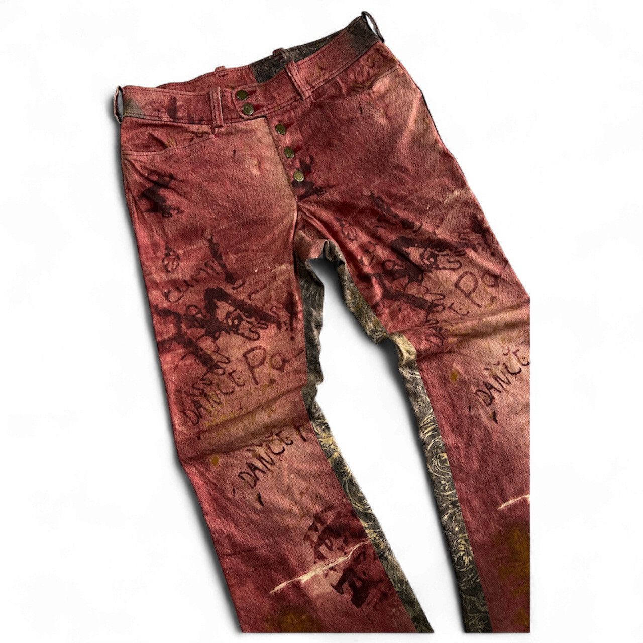 Tornado Mart 00's Archive Tornado Mart Flared Pants Y2K Super Rare Denim Size US 33 - 2 Thumbnail
