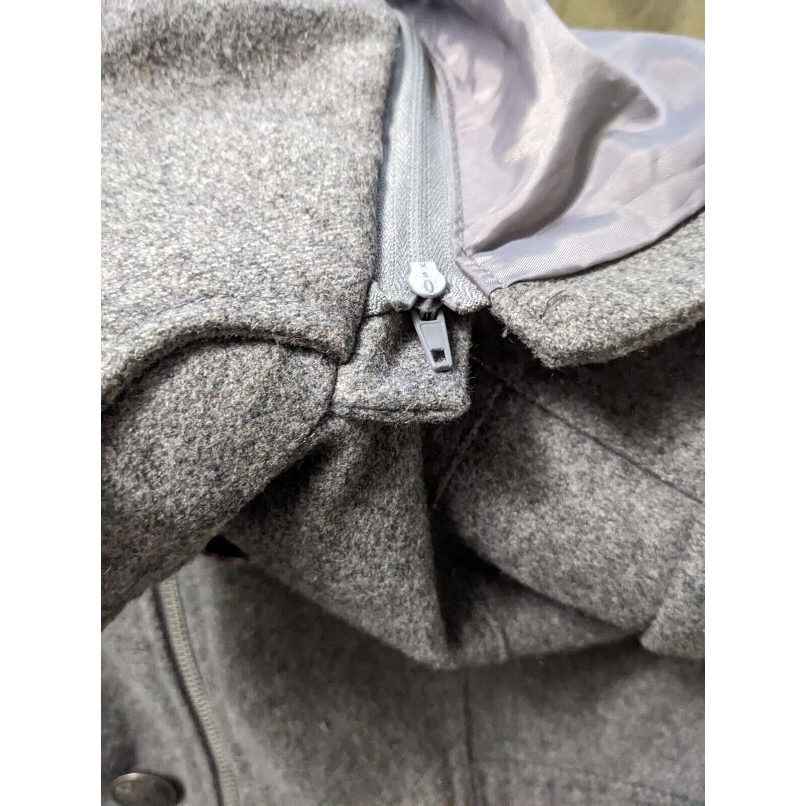 Other Soho Babe Peplum Coat/Jacket Grey Wool Blend Hood Juniors Size M / US 6-8 / IT 42-44 - 7 Thumbnail