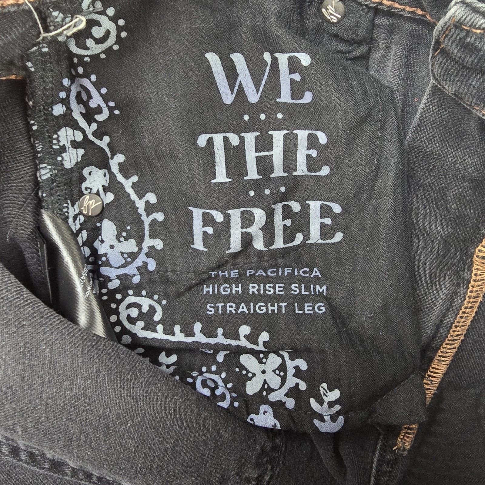 Free People Free People We The Free Pacifica Slim Straight Leg Jeans 32 Size 32" / US 10 / IT 46 - 7 Thumbnail