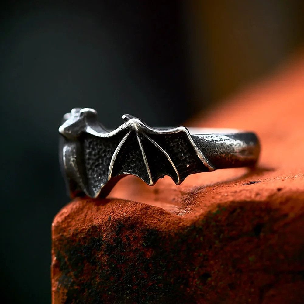Jewelry Cool 316L Stainless Steel Bat Ring Size ONE SIZE - 3 Thumbnail